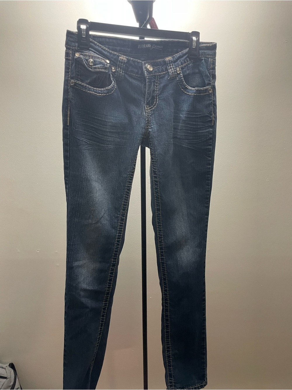 Zoe Jeans Womens Dark Wash Skinny Jeans